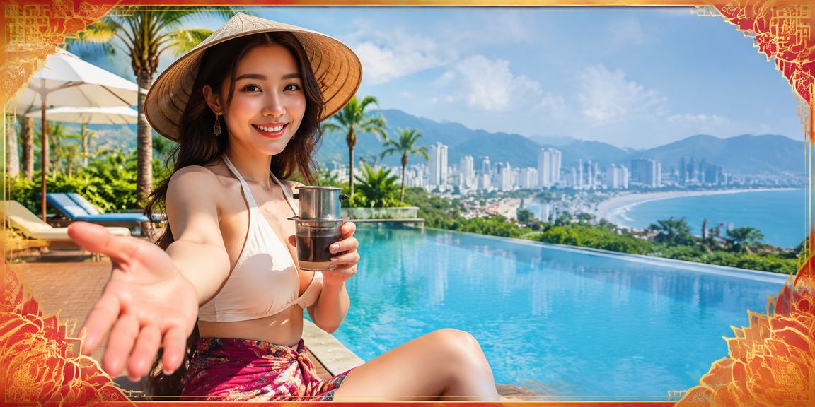 Người dùng tại Nha Trang cài đặt ứng dụng kqsxmn trên điện thoại Android bên cạnh ly cà phê