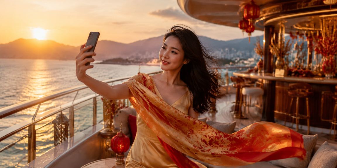 Du khách tại Nha Trang dùng điện thoại kiểm tra mã voucher kqsxmn trên bãi biển